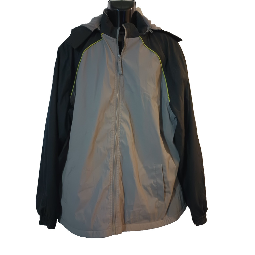 Polar Edge Men's XXL Softshell Jacket Windbreaker Gray/Black M008